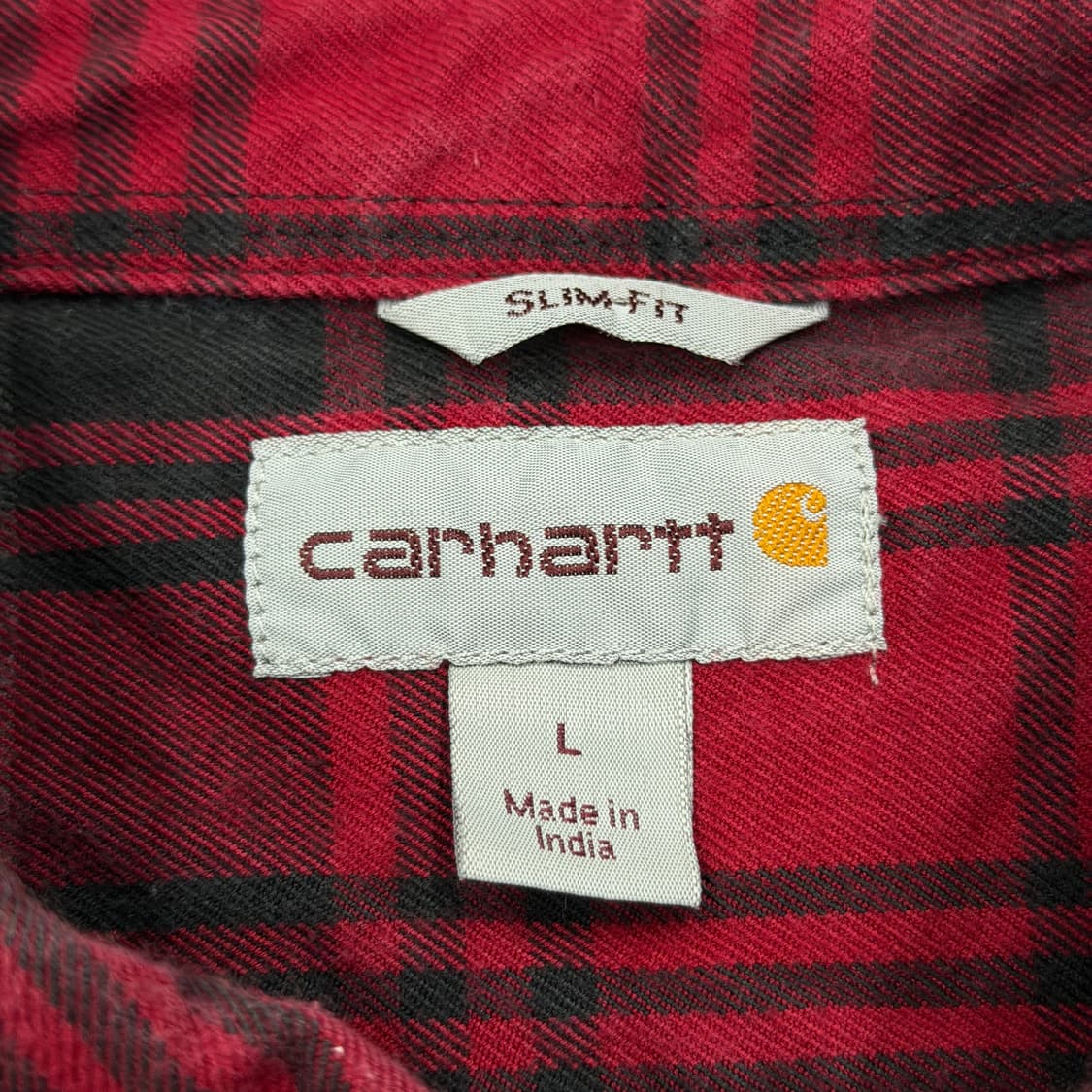 칼하트 플란넬 체크 셔츠 남방 레드 L 상품이미지4