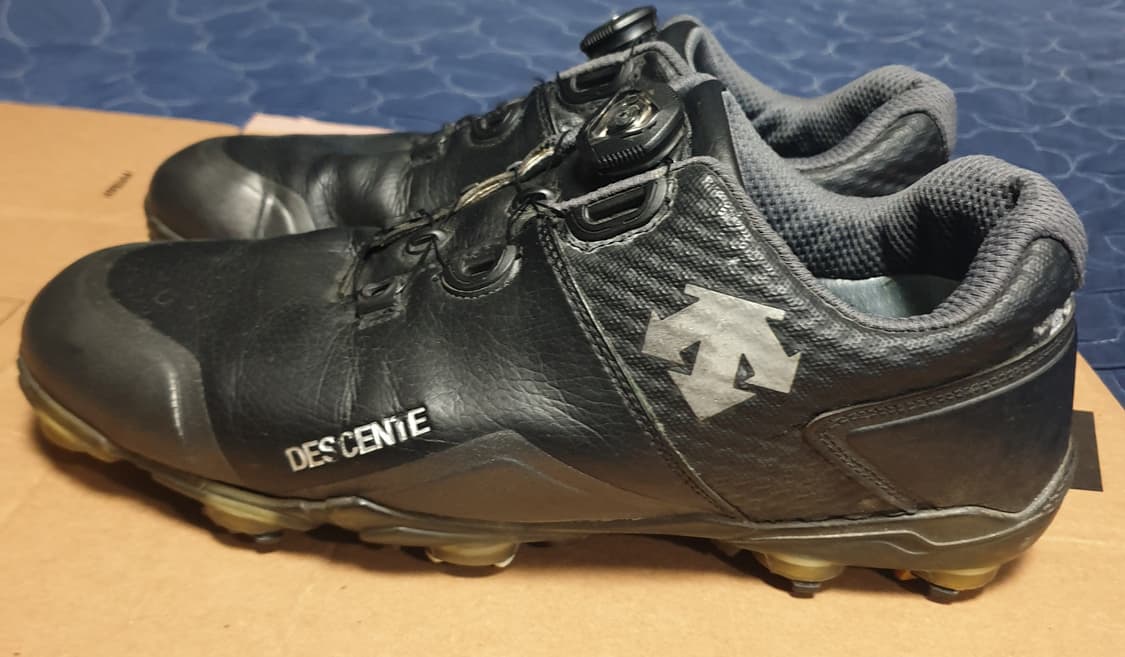 (단종매물) 데상트골프 보아다이얼 스파이크 골프화 블랙 (265) 상품이미지1