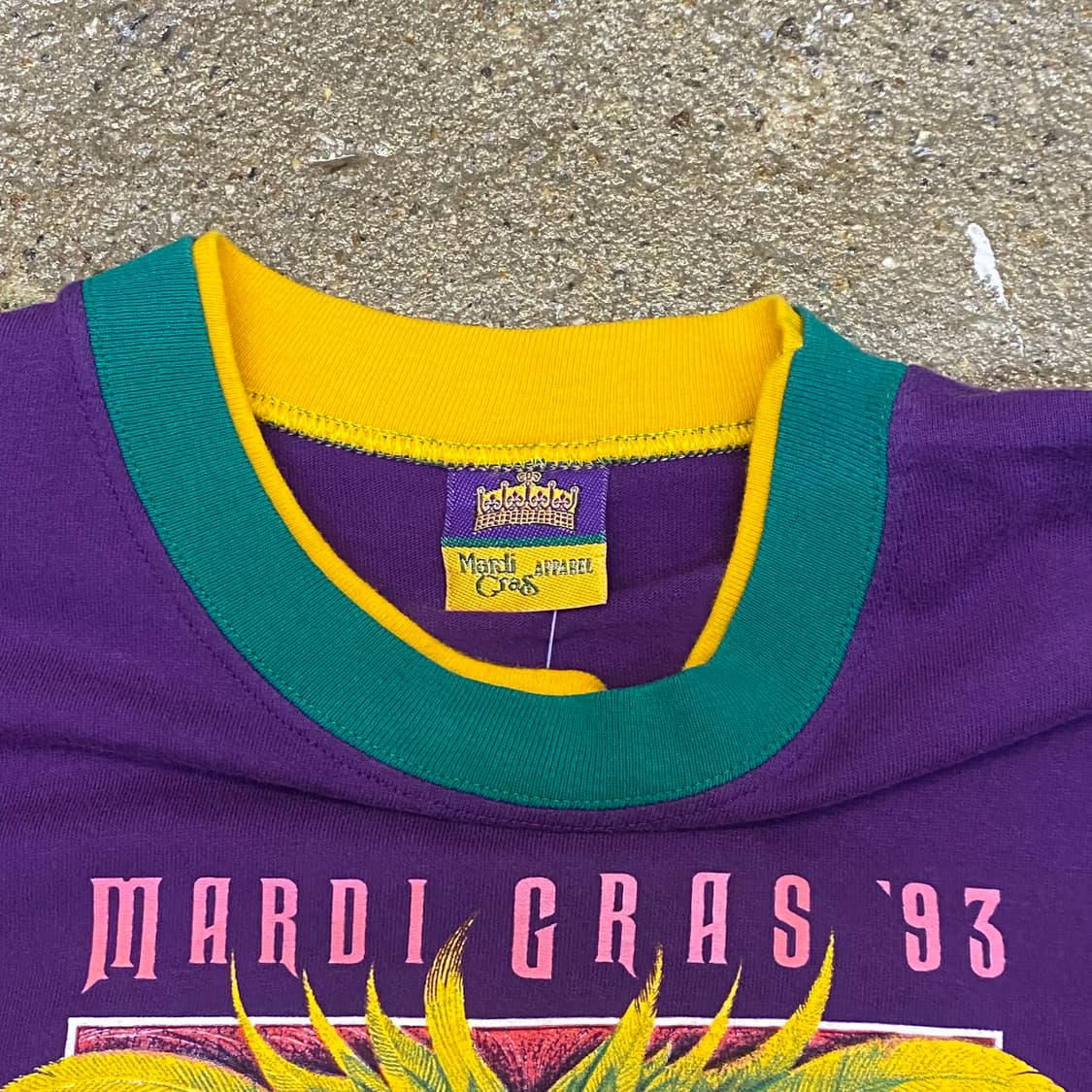 미국 빈티지 마르디그라스 MARDY GRAS 프린팅 락티셔츠 상품이미지4