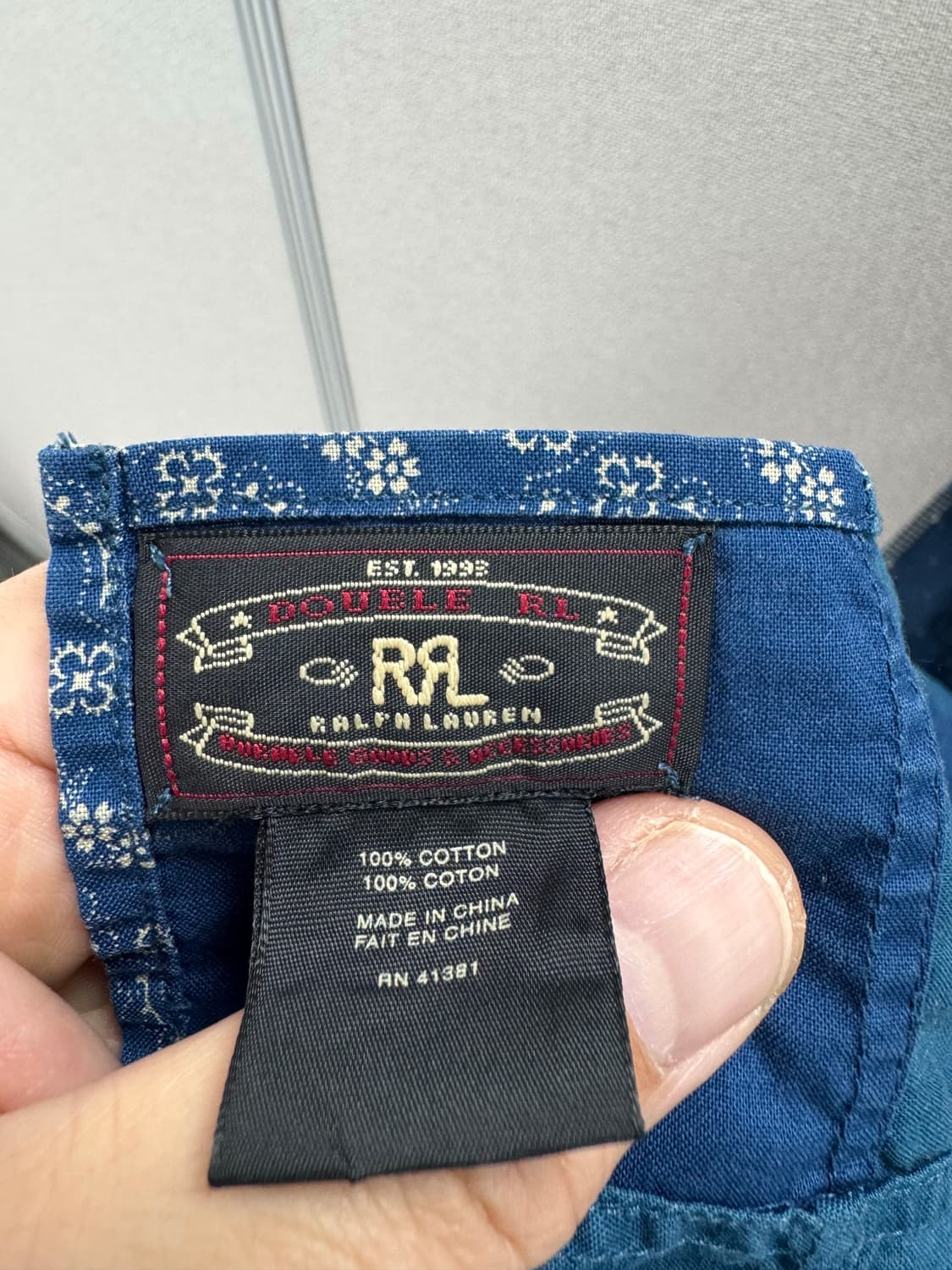 더블알엘 리버시블 인디고 패치워크 스카프 상품이미지3