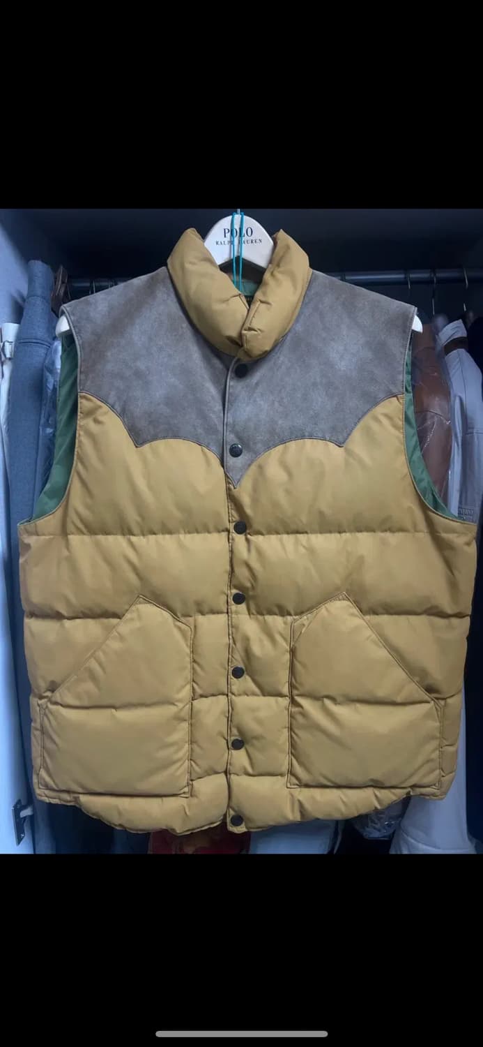 더블알엘 RRL 요크 패딩 베스트 라지 상품이미지1