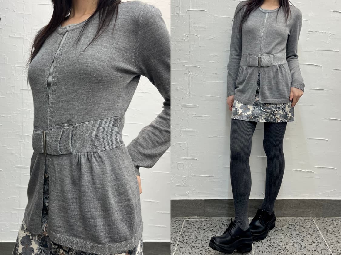 glossy belt cardigan 상품이미지1