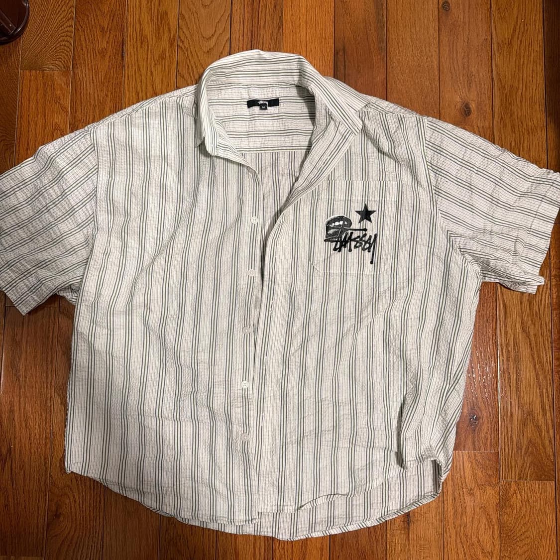 스투시 스트라이프 반팔 셔츠 상품이미지1