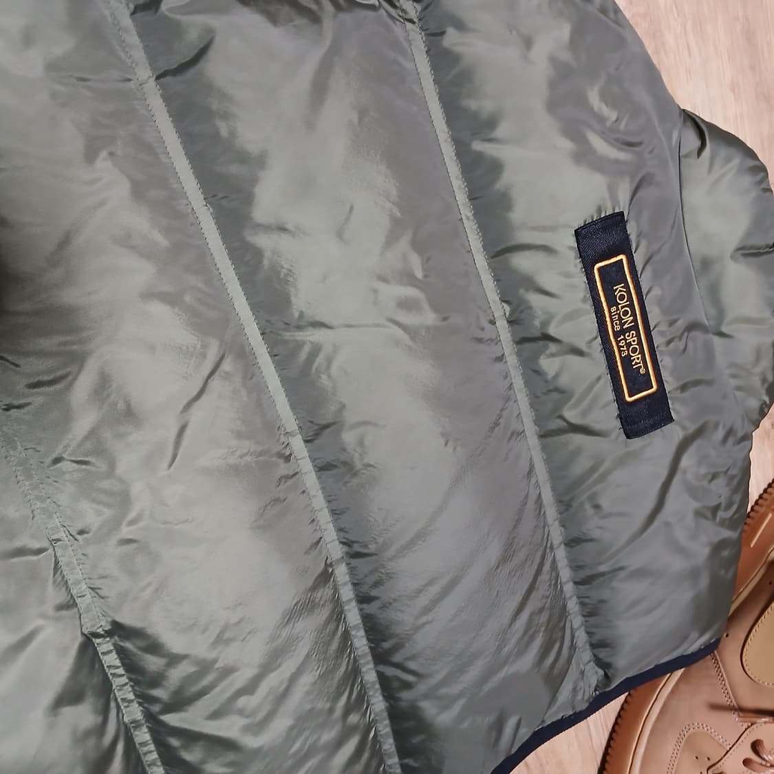 코오롱스포츠 안타티카 올리브 카키 조끼 패딩 자켓 상품이미지8