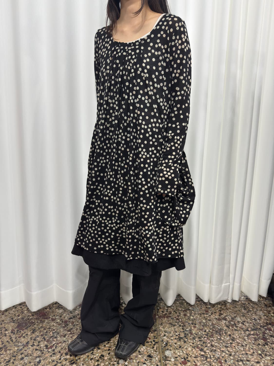 sunao kuwahara dot knit onepiece  상품이미지3