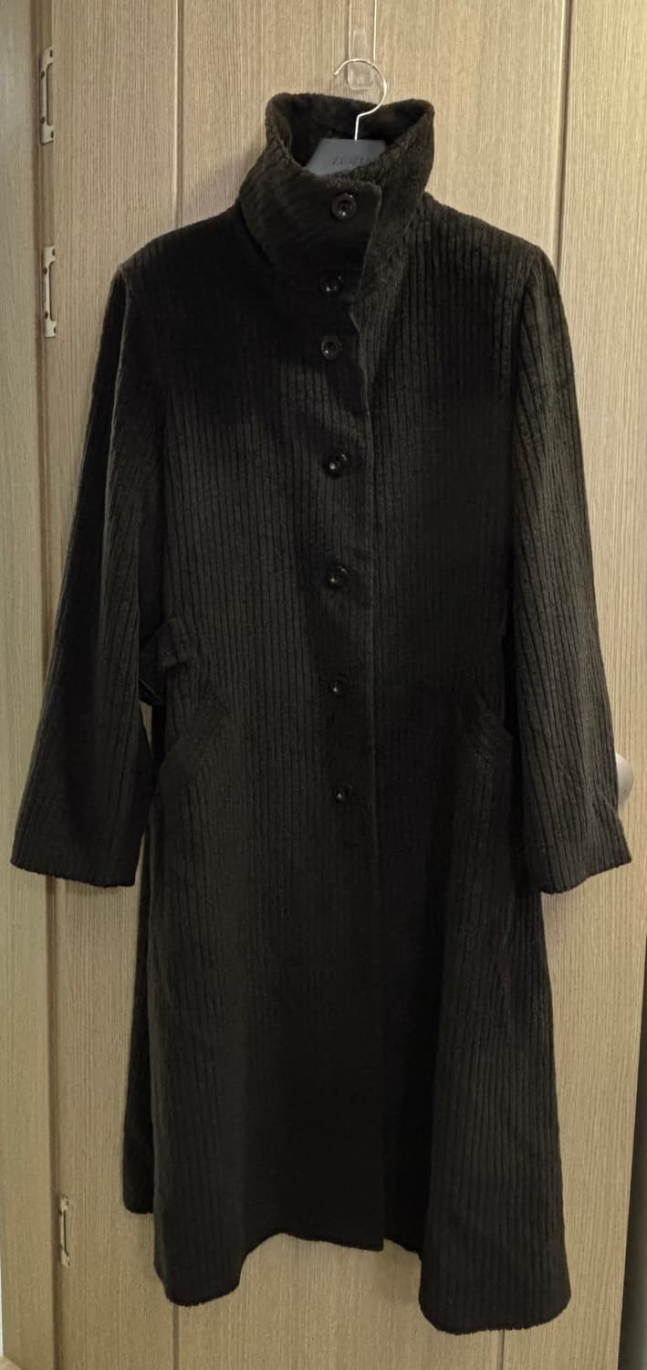 빈티지 90s ~2000년대초 Carven 울 앙고라 코듀로이 롱코트 상품이미지1