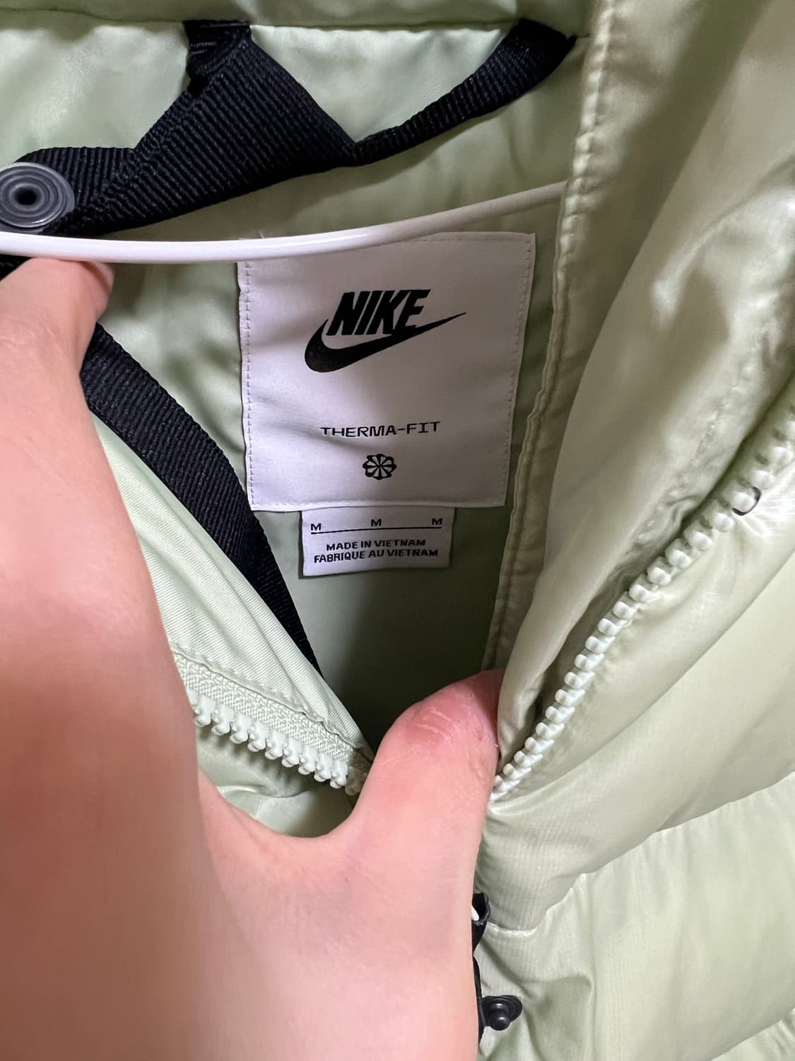 나이키 써마핏 여성 후드 숏패딩 민트  상품이미지8