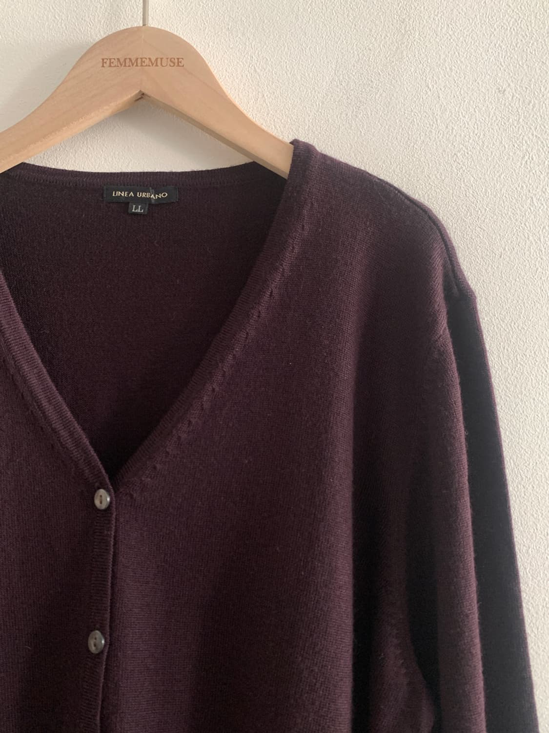 (Vintage)Button Loose Cardigan(Violet) 상품이미지2