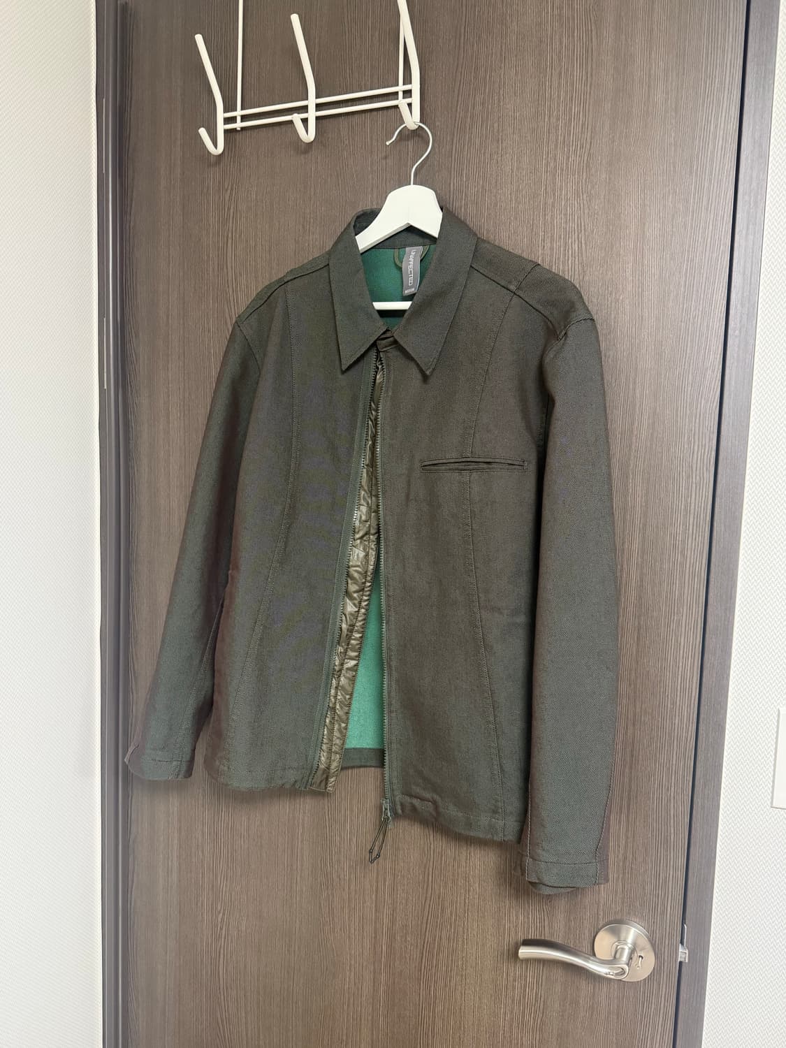 언어펙티드 Track Shirt Jacket / Green Wood 상품이미지5