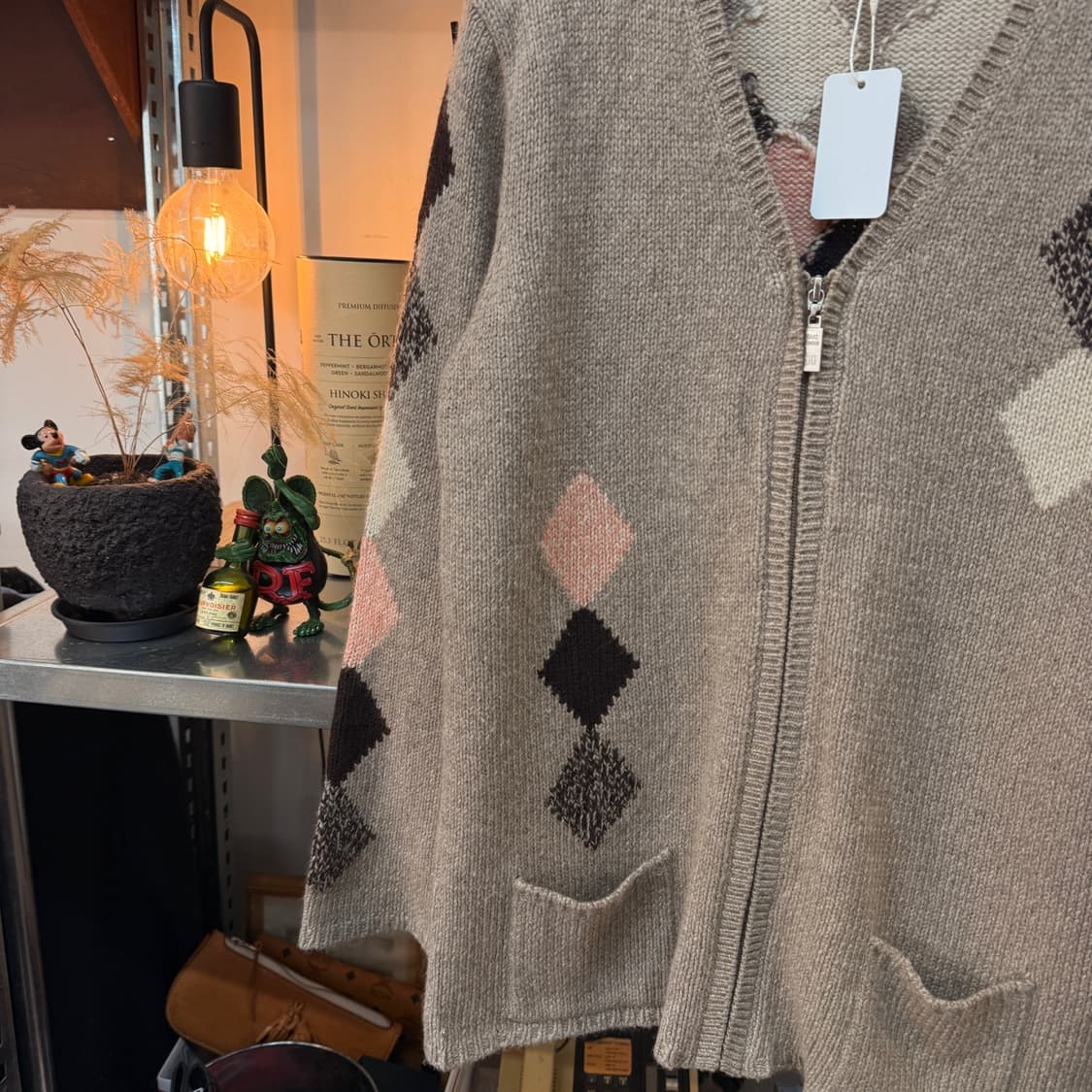 닥스 아가일 패턴 집업 가디건 일본생산 상품이미지3