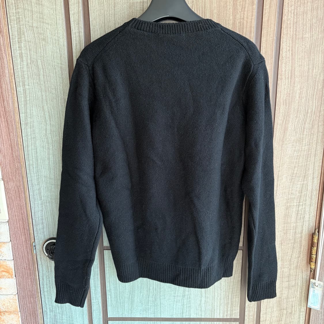 새상품(M)메종키츠네 빅폭스헤드 자카드 니트 블랙 상품이미지2