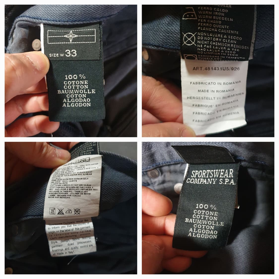 스톤아일랜드 그레이 데님 팬츠 33 상품이미지10