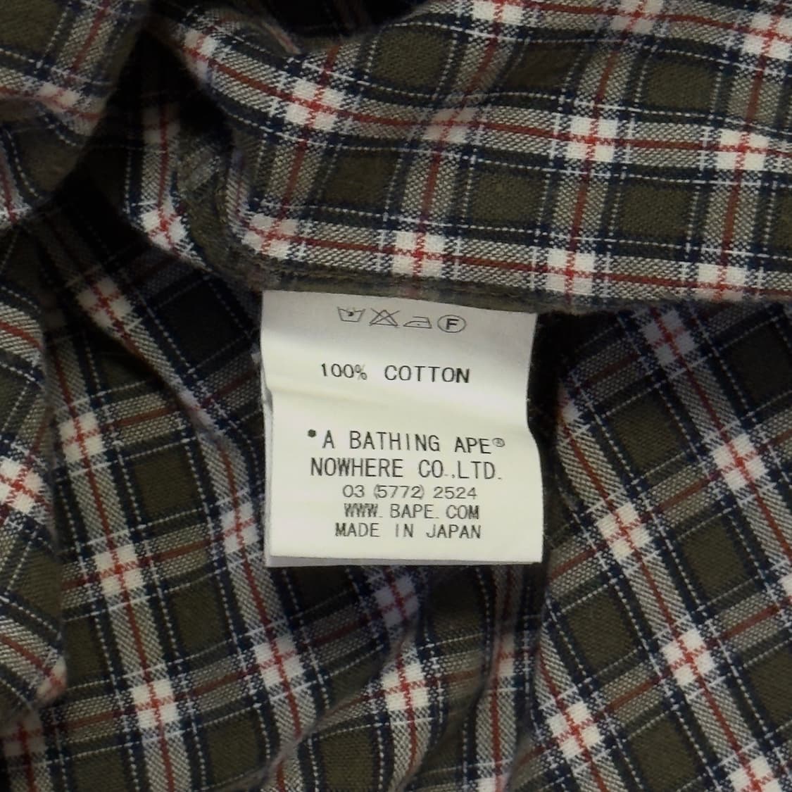 베이프 브라운 체크 셔츠 상품이미지5