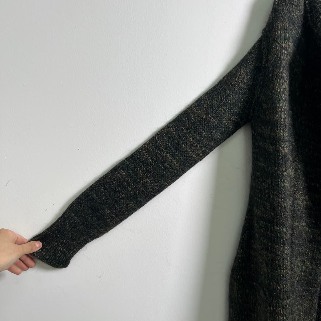 Y's 요지야마모토 카키 모헤어 오픈 롱 가디건 상품이미지8