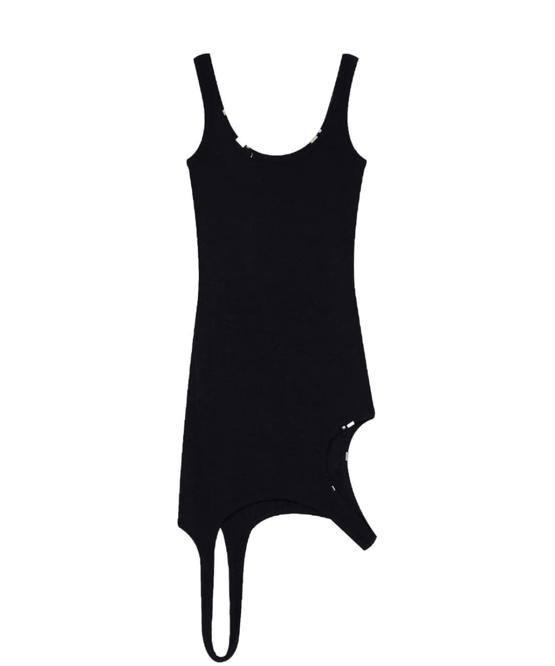 본네 Asymmetric dress Black 상품이미지2
