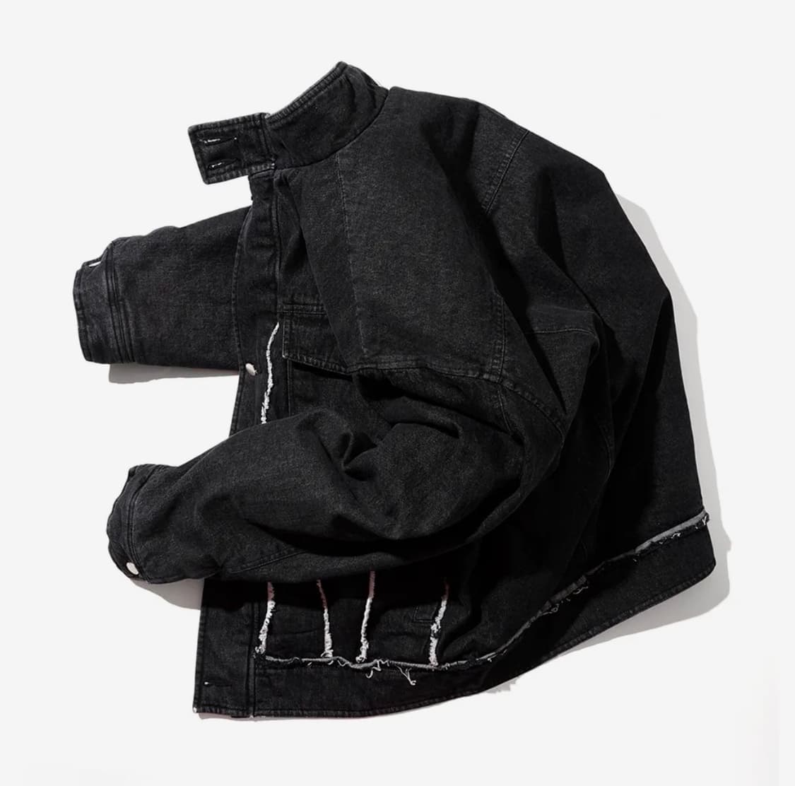 논플로어 패디드 데님 워시드 자켓 상품이미지1