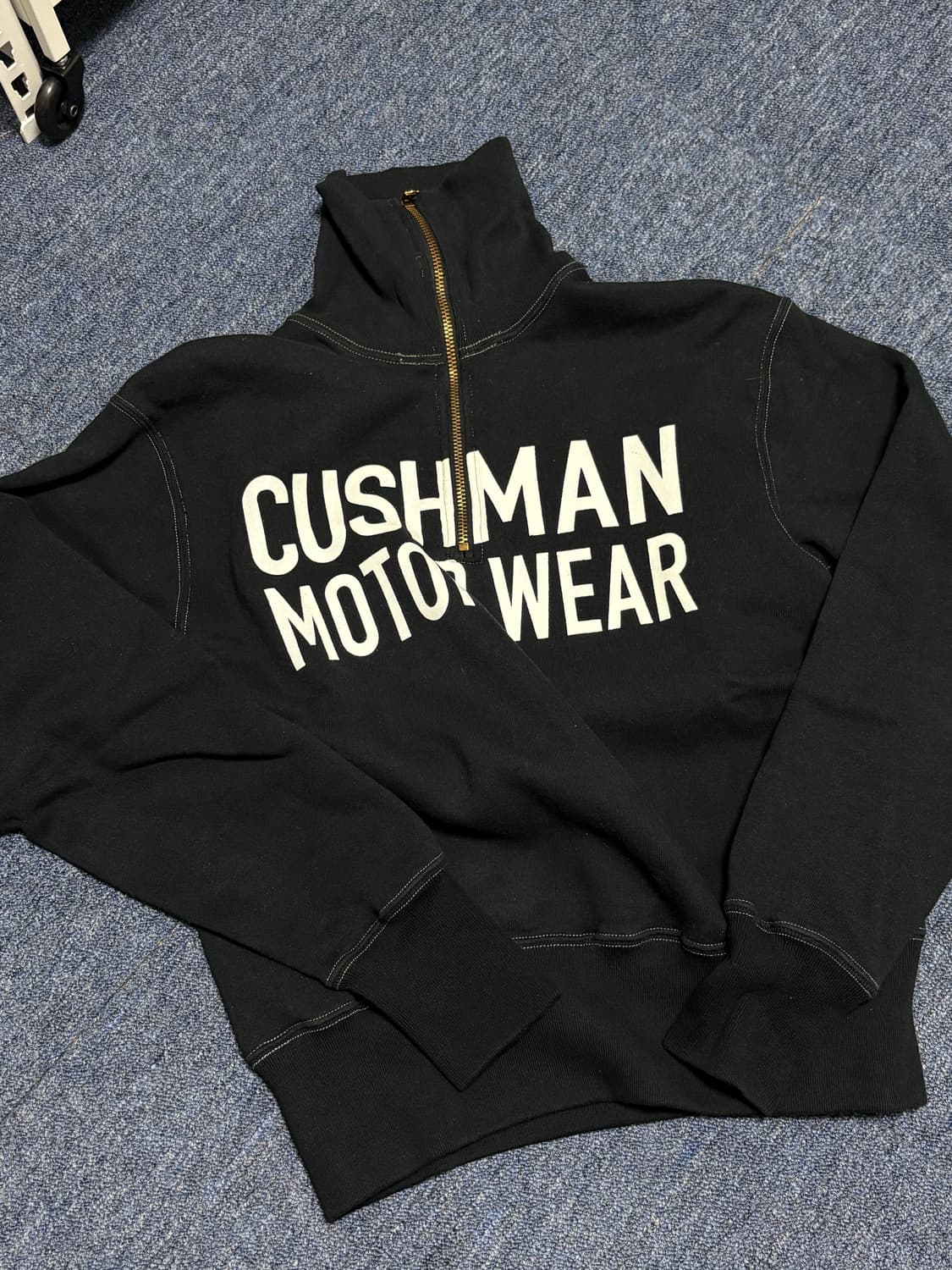 (M)쿠쉬맨 모터사이클 하프집업 풀오버 스웻셔츠 부코 리얼맥코이 상품이미지1