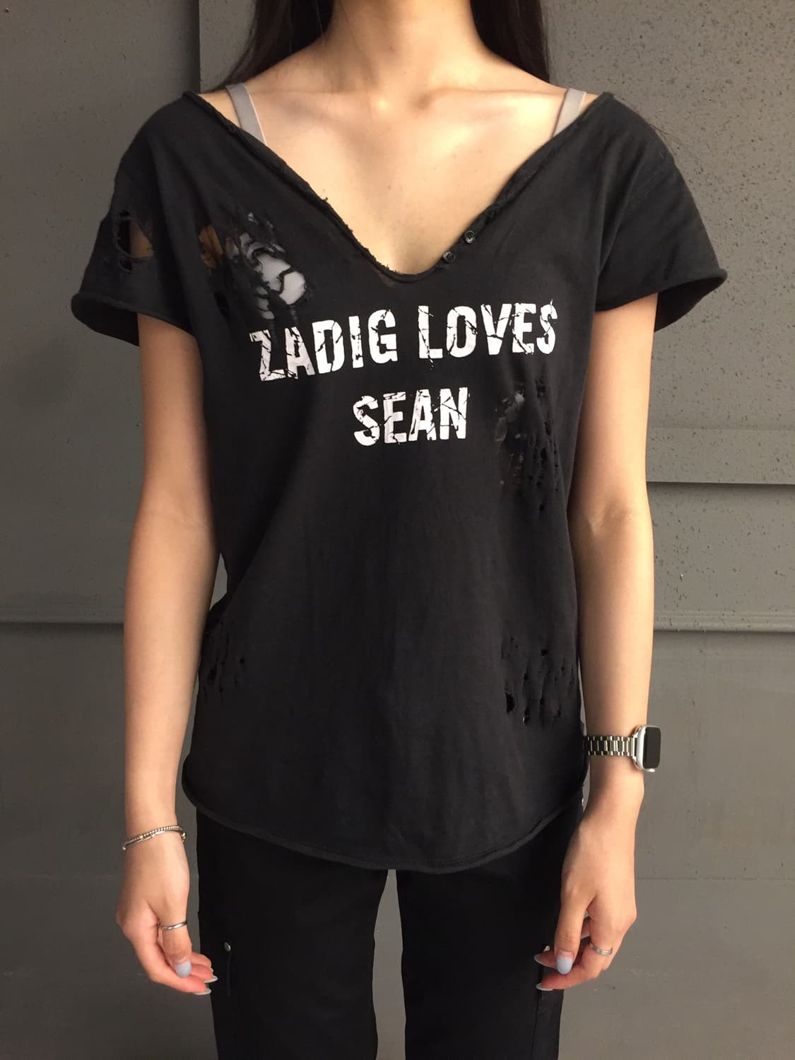 Zadig & Voltaire 디스트로이드 반팔 상품이미지2