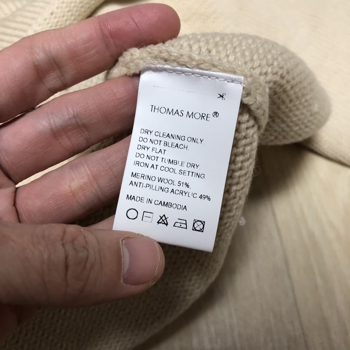 (L) 새상품 토마스모어 THOMAS MORE 메리노울 롤넥 롤링 폴라  상품이미지9