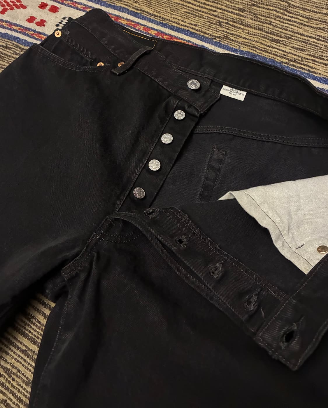 (34~35)00s Levis 리바이스 501 흑청 데님 블랙진 청바지 상품이미지3