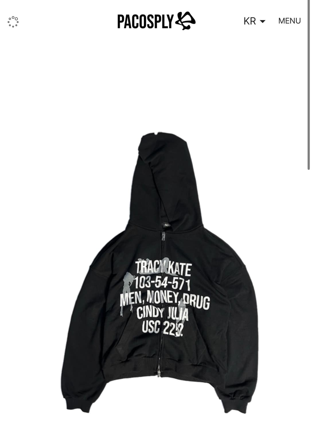 파코서플라이 후드집업 상품이미지1