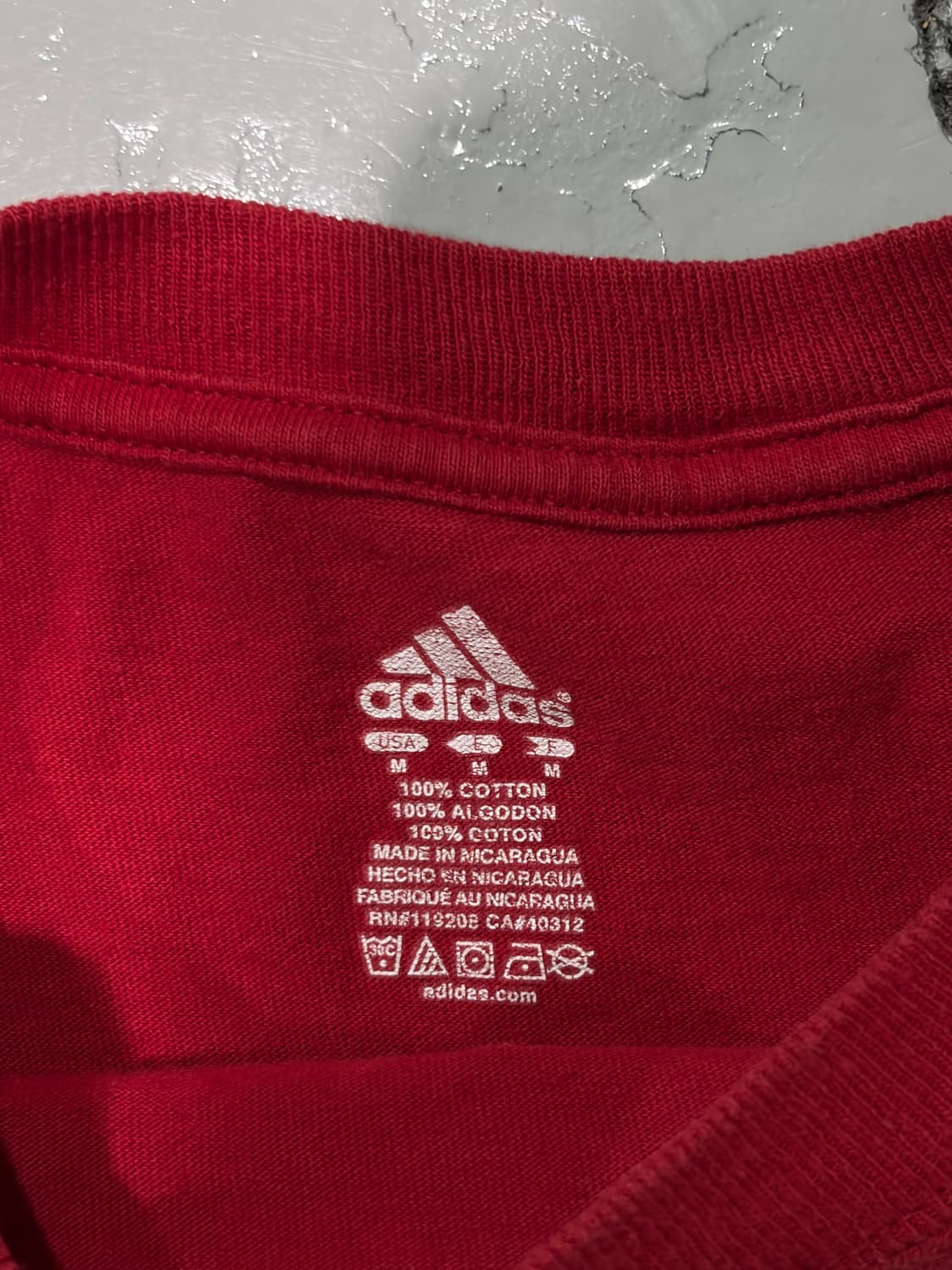아디다스(Adidas) 위스콘신 배저스 축구 레드 티셔츠 상품이미지3