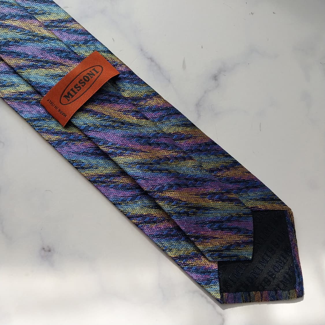 미쏘니 실크 멀티 스트라이프 자카드 넥타이 8.1cm A+등급 K1935 상품이미지7