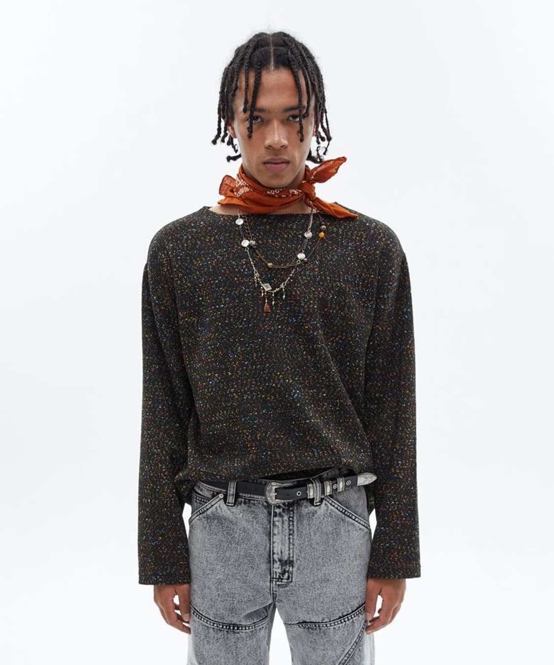 L) 앤더슨벨 런던 보트넥 풀오버 블랙 상품이미지7