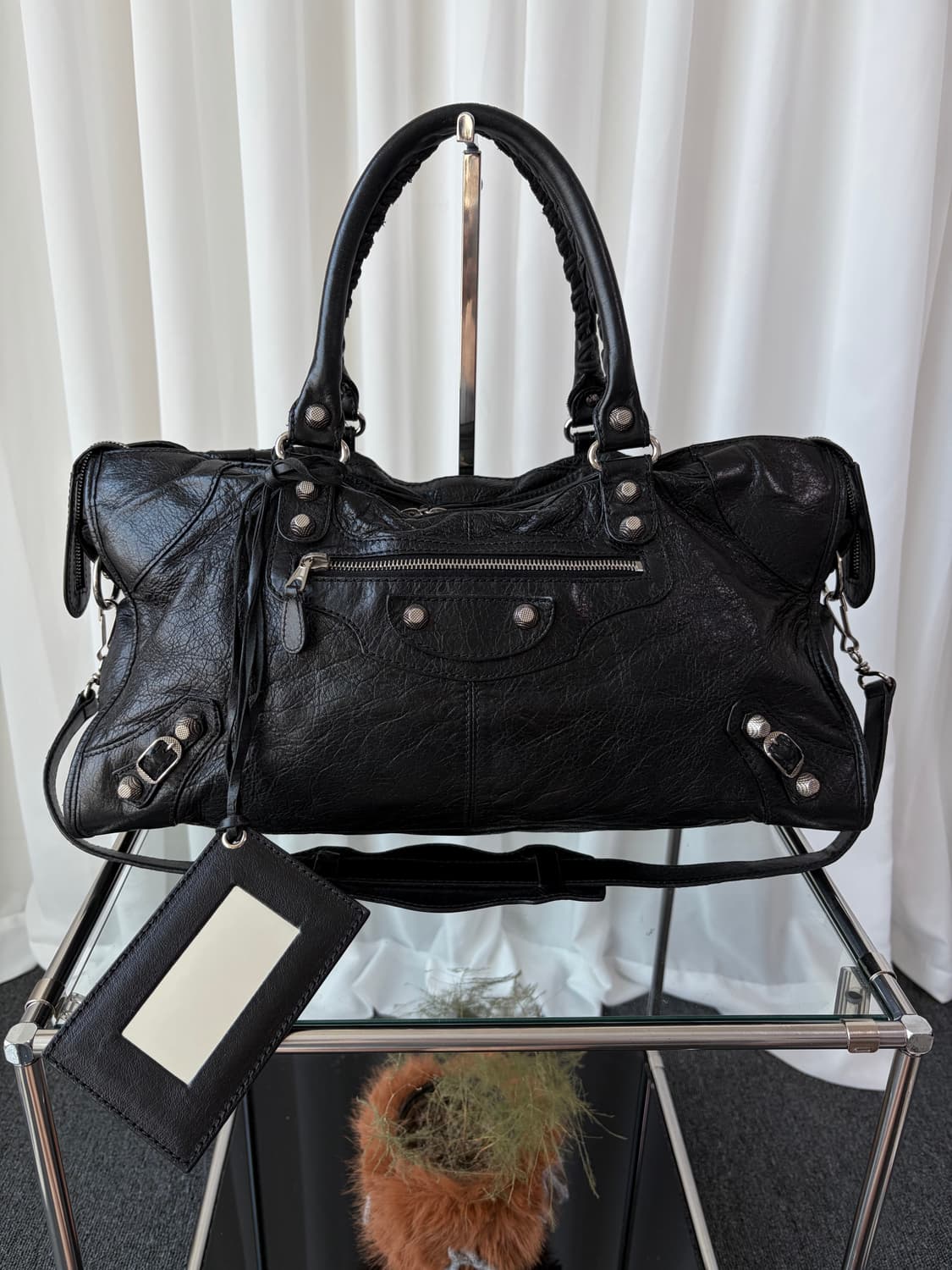 발렌시아가 시티 모터백 블랙  상품이미지3