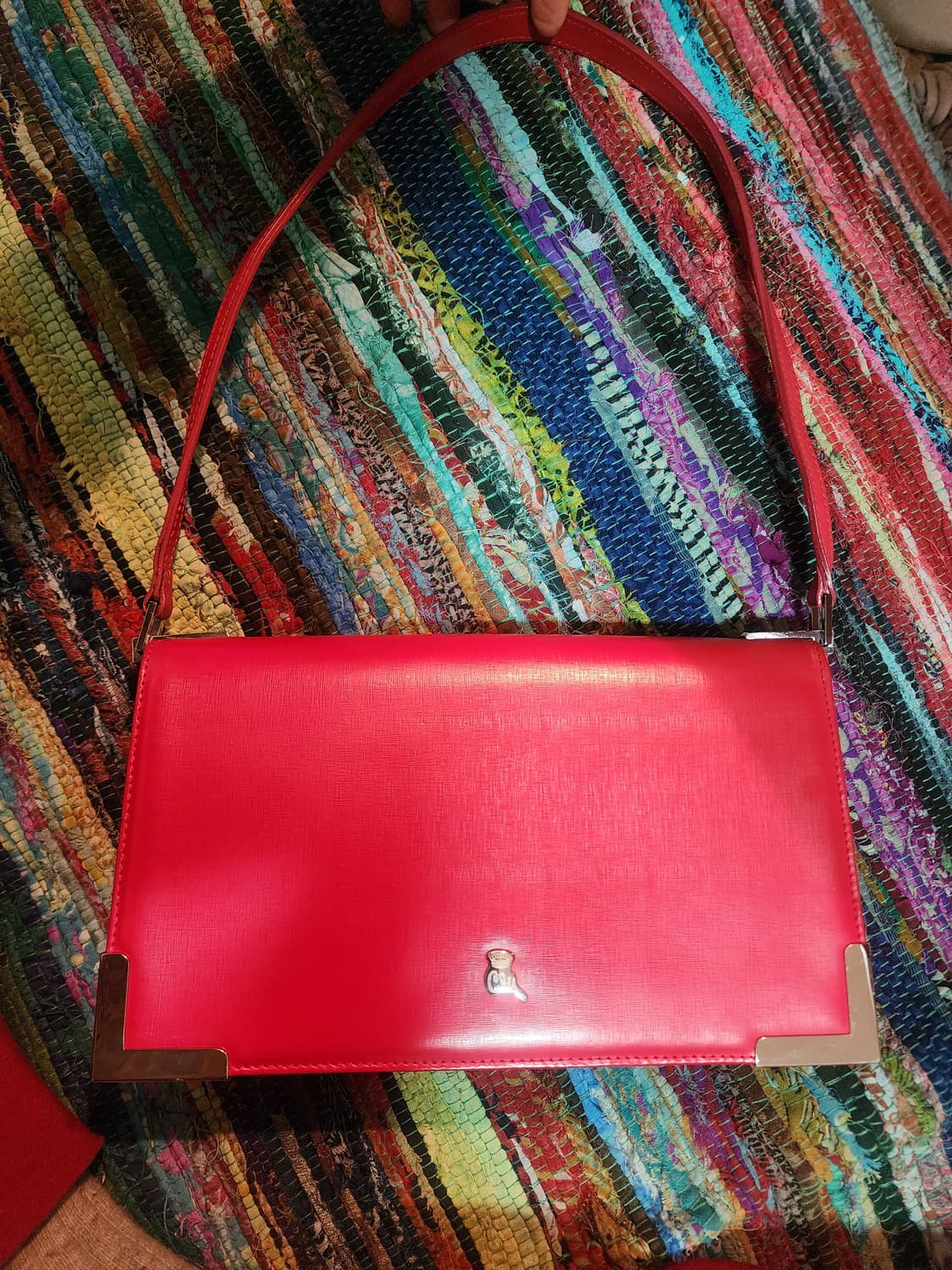 카운테스마라 빈티지 소형 레드 소가죽 백 상품이미지1