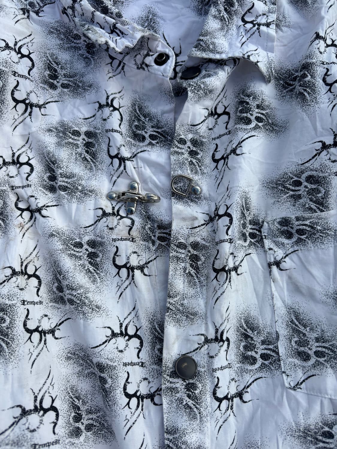 “Vintage” Punk Print White Shirts 상품이미지6