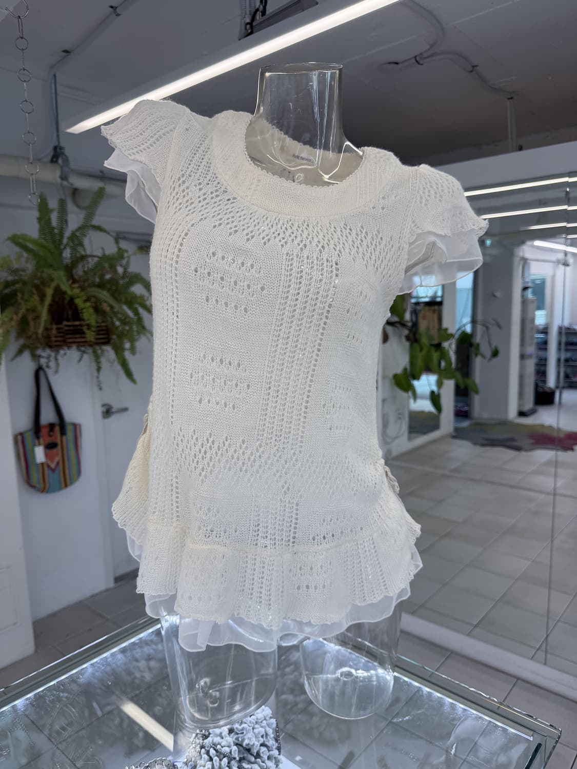 frill trim knit top 상품이미지2