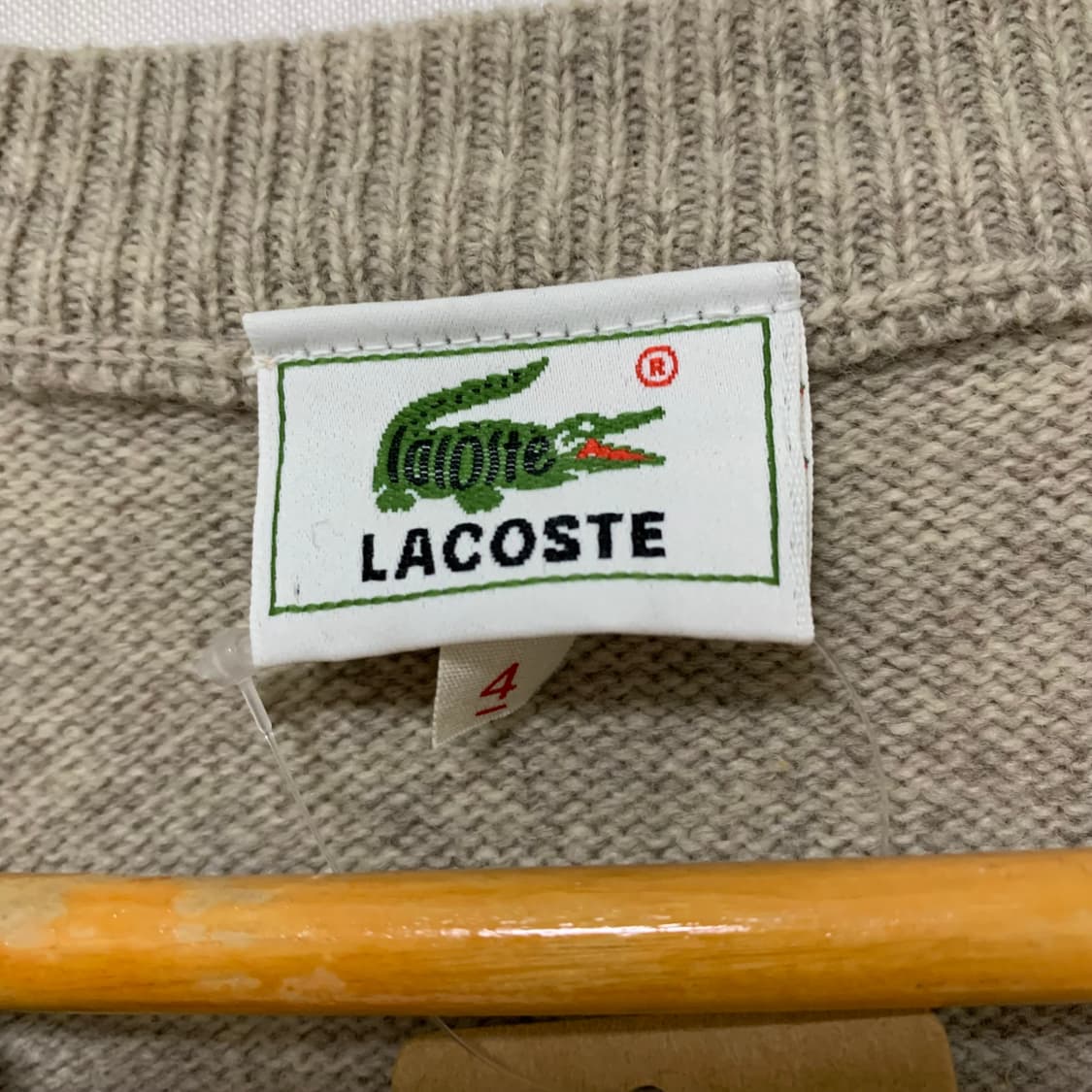 라코스테 빈티지 니트 베스트 조끼 베이지 남녀공용 상품이미지6