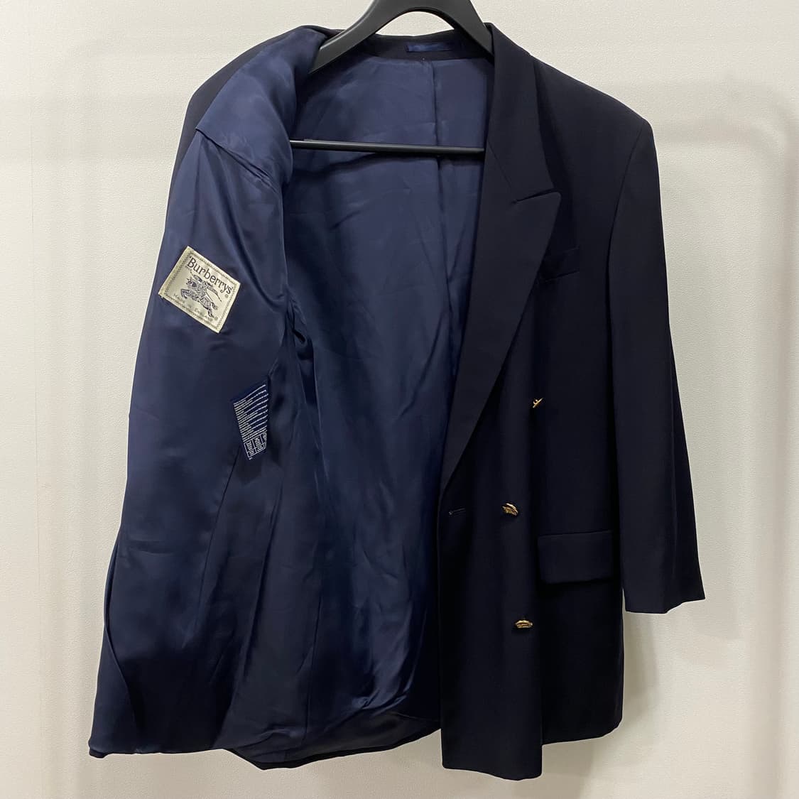 버버리 90s 금장 버튼 울 더블 브레스티드 상품이미지8