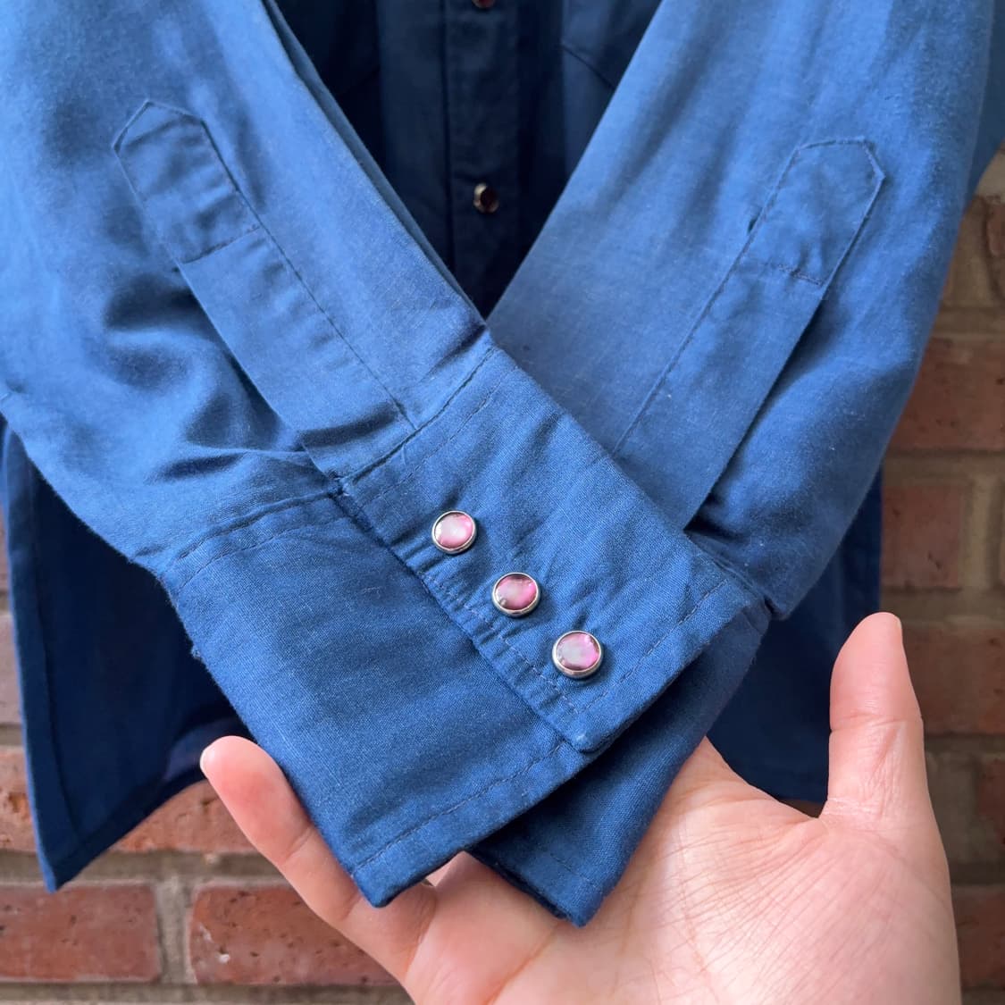70~80s USA 랭글러 Wrangler 체크 요크 웨스턴 셔츠 상품이미지5