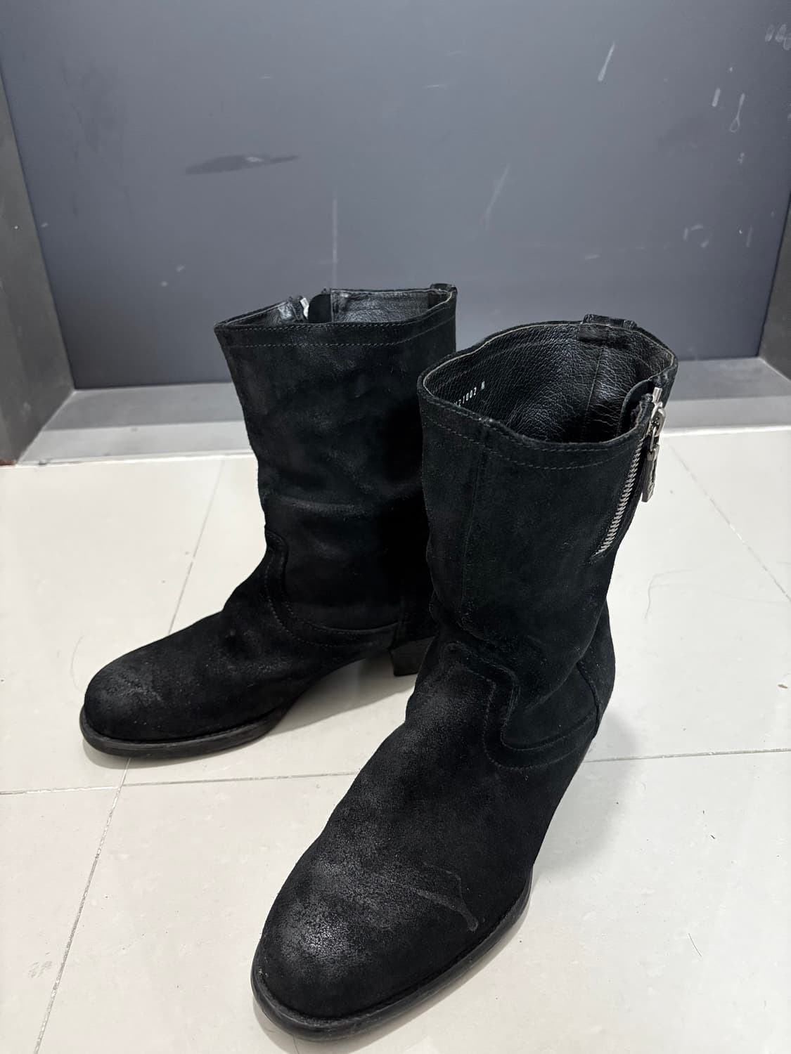 일본빈티지 레더 가죽 부츠/kmrii/14th addiction/vkei 상품이미지1