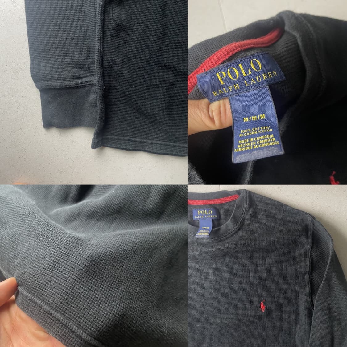 폴로 와플 긴팔 롱슬리브 상품이미지3