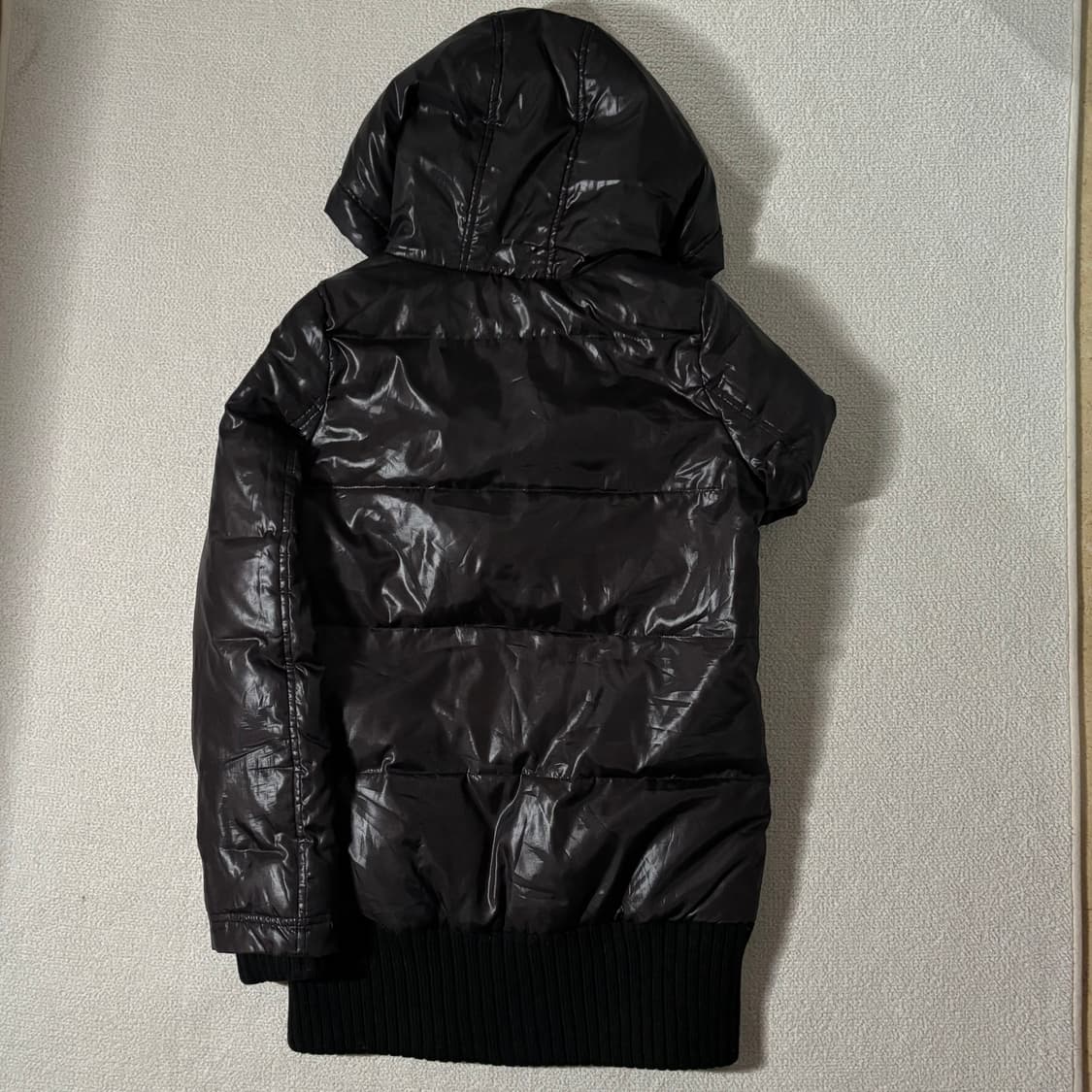 일본빈티지 갸루 y2k 지뢰계 바비 블랙 다운 패딩 상품이미지4