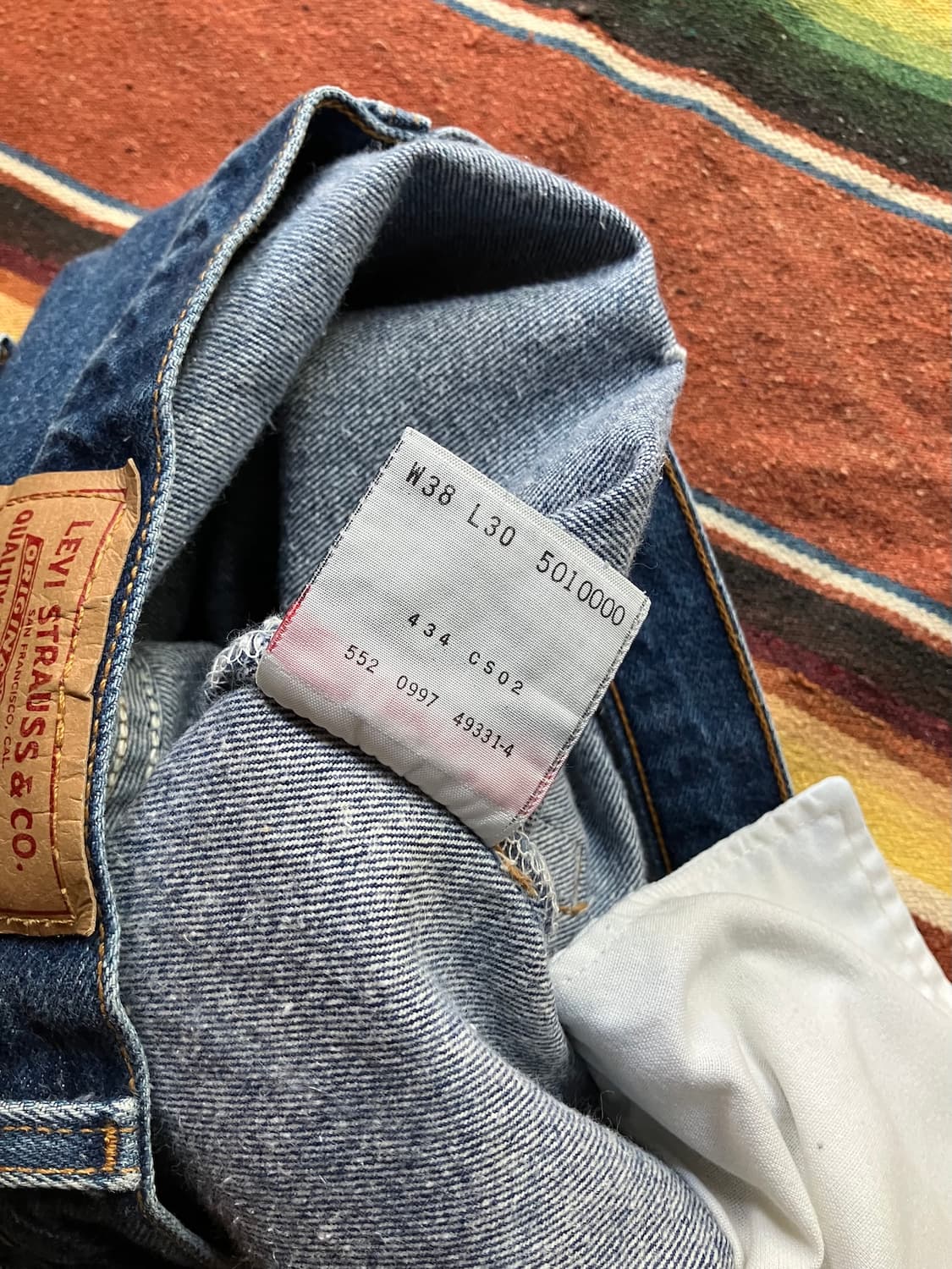 90s USA 빈티지 리바이스 501 데님 팬츠 상품이미지8