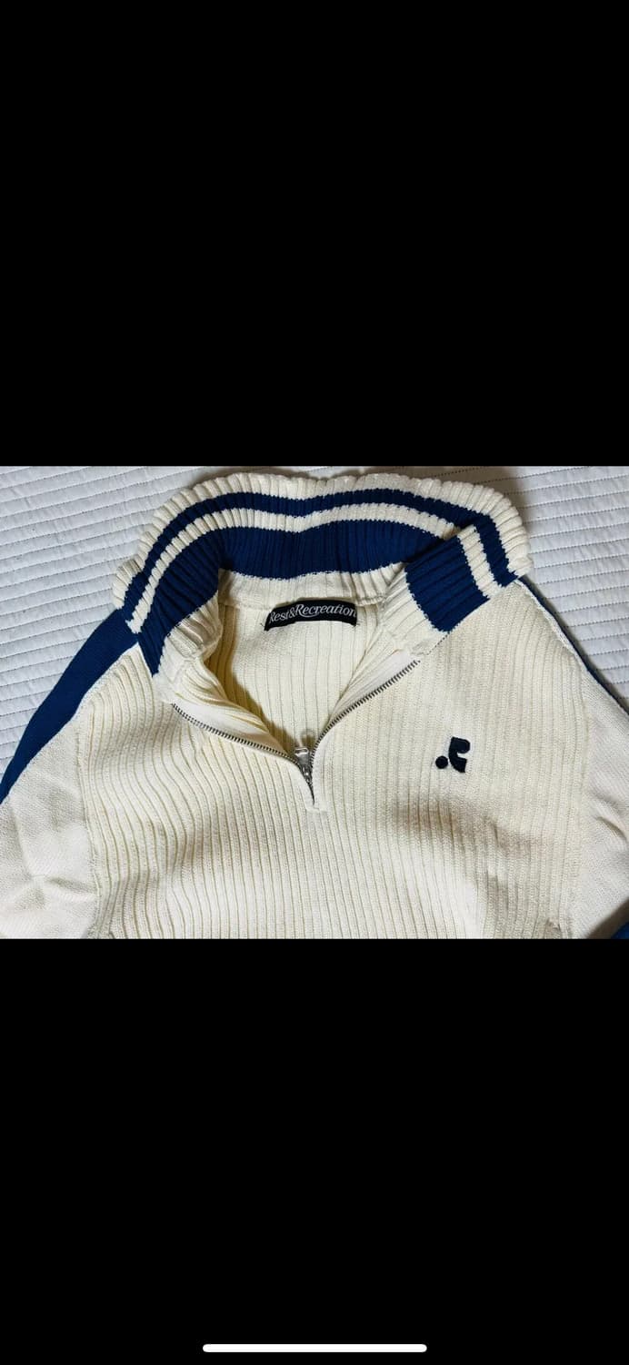 레스트앤레크레이션 RR 하프 집업 크롭 니트 아이보리 상품이미지5