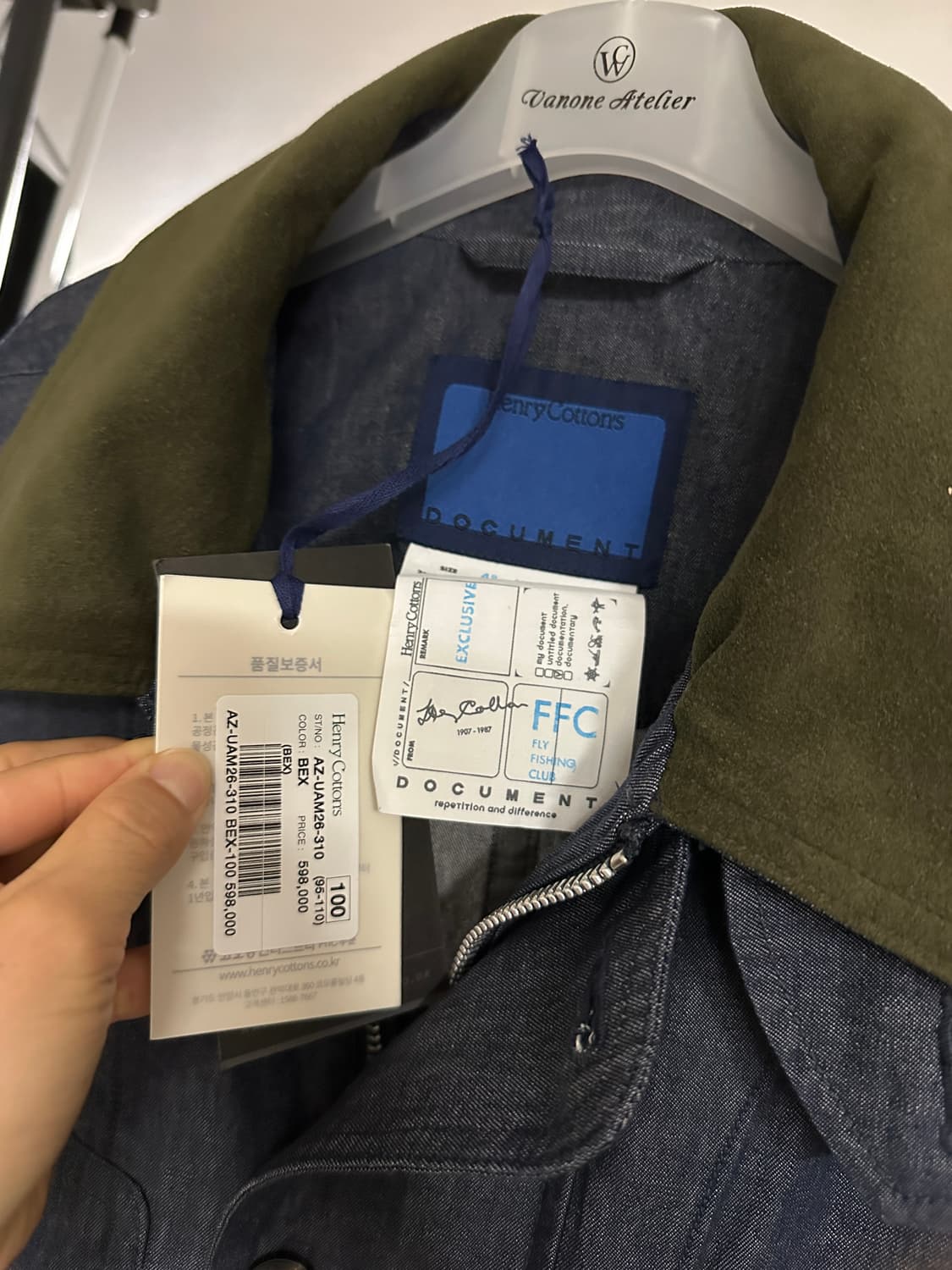 FFC x DOCUMENT 헨리코튼 워시드 데님 필드 자켓 상품이미지10