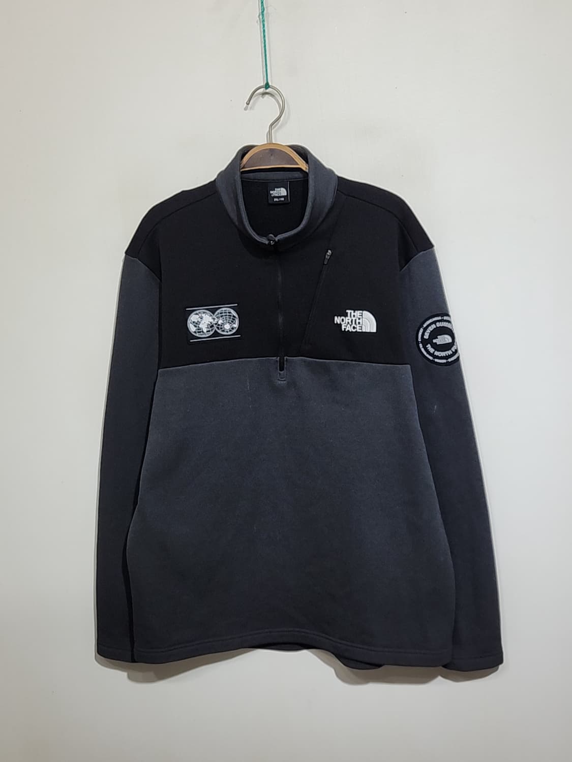 (XL) 노스페이스 반집업 티셔츠 스판 기모 등산복 긴팔티  상품이미지1