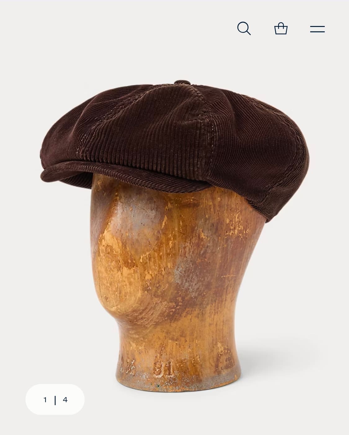 RRL 코듀로이 뉴스보이 캡 상품이미지1