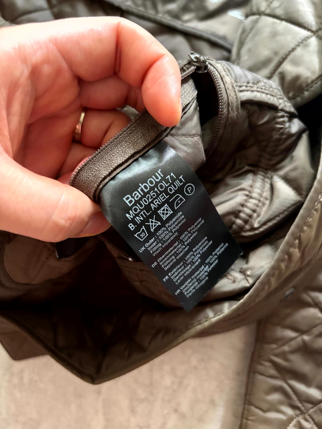 바버 인터네셔널 Ariel 퀼팅 자켓 L(100~103) 상품이미지9
