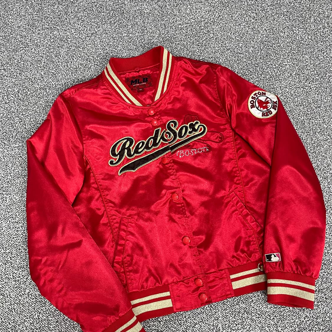 <MLB 광택 워싱 크롭 비즈 자켓> No.1384 상품이미지6