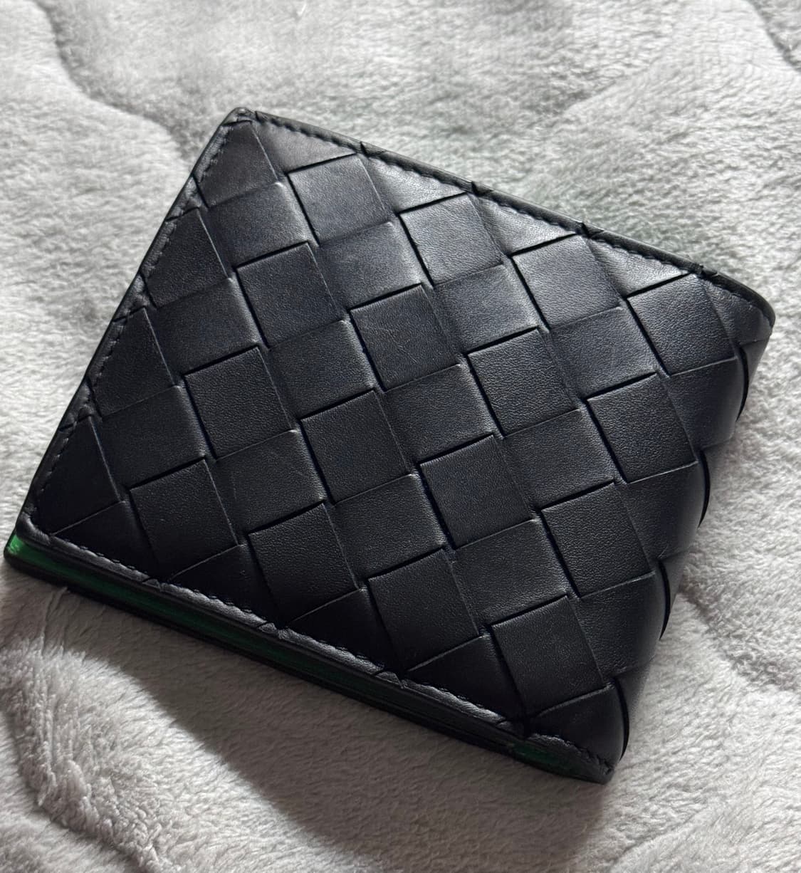 보테가베네타 인트레치아토 투톤 반지갑 그린:블랙 상품이미지2