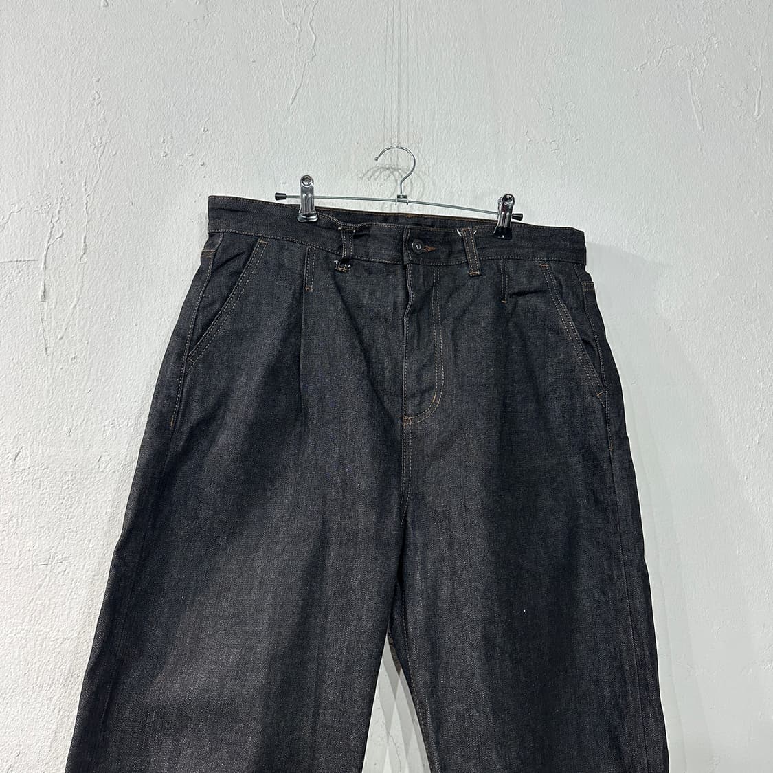 비슬로우 셀비지 데님 흑청바지 34 상품이미지2