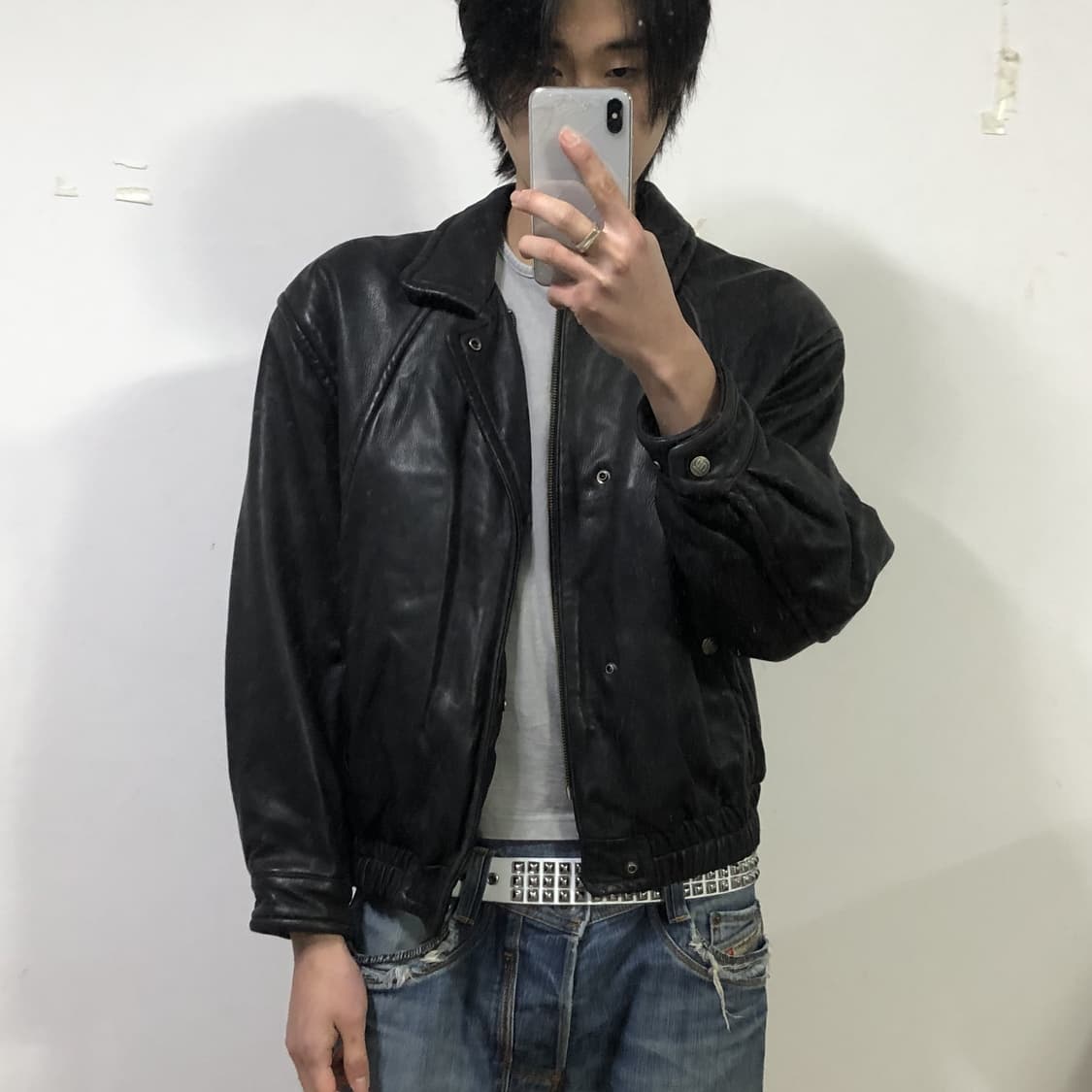 빈티지 봄버 레더자켓  상품이미지3