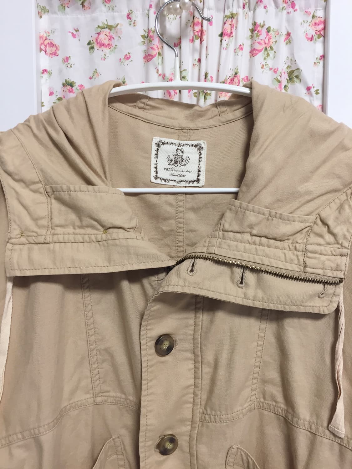 빈티지 어스뮤직 베이지 야상 자켓 상품이미지4