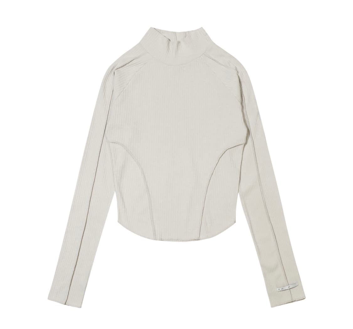 보헤미안 서울 HOOKED TURTLE NECK T, BEIGE 상품이미지1